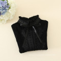 baby girls bottoming shirt sweatesr with lace knit shirts for kids in black and white color